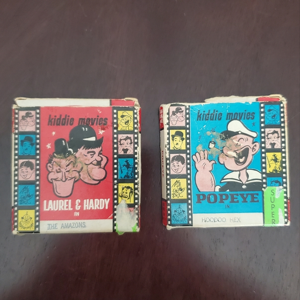 2 Vintage 8mm Kiddie Movies. Laurel & Hardy and Popeye